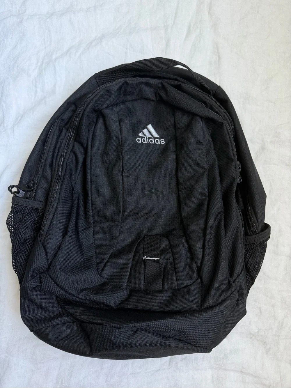 adidas Striker II Black Backpack with White Logo